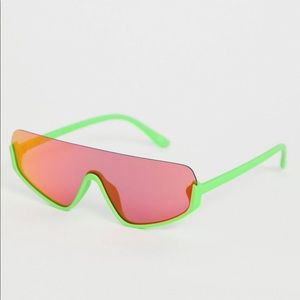 Green Flat Top Visor Fashion Glasses
